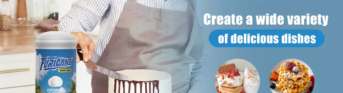 The 2.2L 1364g Cream Charger is built for high-demand environments such as cafés, dessert shops, and commercial kitchens. With a larger gas capacity, it significantly reduces replacement frequency while maintaining stable pressure output. Made for professional whipped cream, cold brew foam, and culinary applications, this charger helps improve efficiency and lower long-term operating costs.