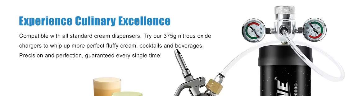 The 3.3L Cream Charger is a heavy-duty solution designed for large-scale commercial use. With maximum capacity and consistent gas output, it supports continuous whipped cream and beverage foam production without interruption. Ideal for restaurants, catering services, and wholesale buyers looking for efficiency, reliability, and cost control.