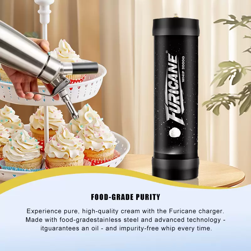 3000G 4.5L N2O Cream Charger Bulk Black - Image 3