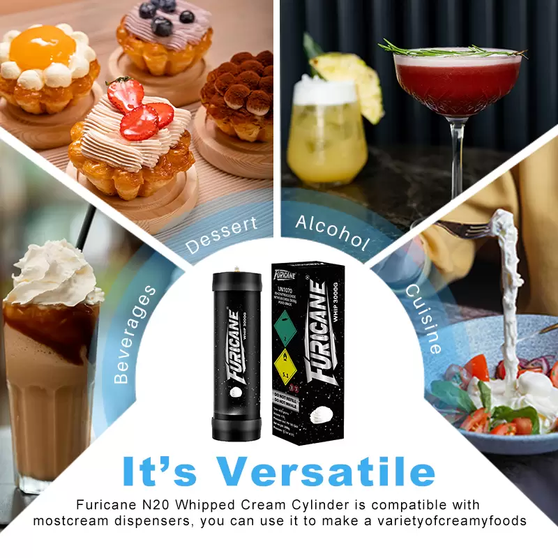 3000G 4.5L N2O Cream Charger Bulk Black - Image 6