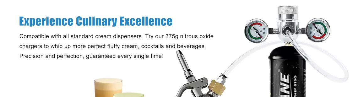 1L Cream Charger is designed for small to medium commercial use, offering a perfect balance between capacity and portability. Filled with high-purity, food-grade nitrous oxide (N₂O), it delivers consistent pressure and smooth whipped cream results. Ideal for cafés, bakeries, and mobile beverage setups, the 1L charger is easy to store, transport, and operate while ensuring safe and reliable performance. Optimized Capacity for Commercial Efficiency High-Purity N₂O for Superior Texture: Filled with food-grade nitrous oxide Consistent Pressure Output Built for Mobility Safe & Certified Performance
