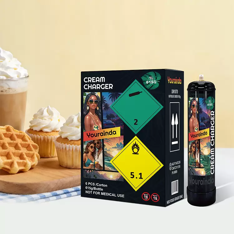 YOURAINDA 1L N2O Cream Charger Tank (615g) | Food Grade |  1-12 Pack Bundles | Free US Shipping - Image 2
