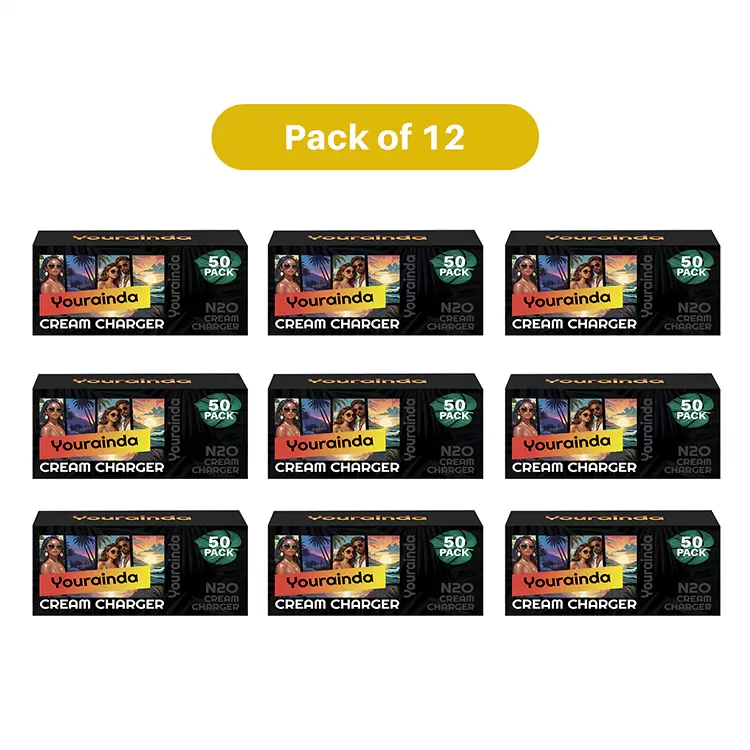 YOURAINDA 8g Standard Food-Grade Whipped Cream Chargers - 50 Pcs/Box (1-12 Box Bundles) | Universal N2O Cartridges - Image 7