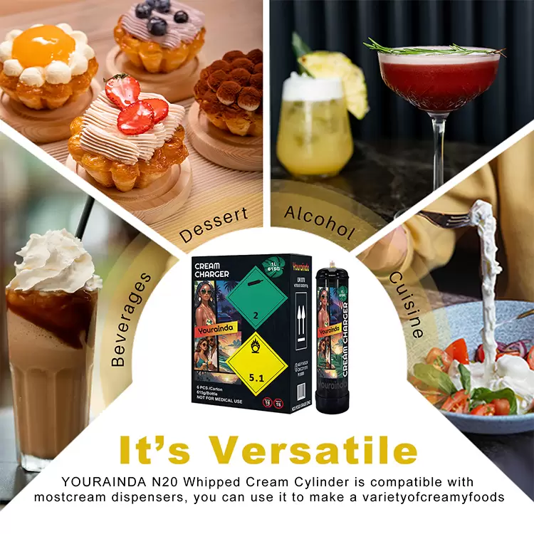 YOURAINDA 1L N2O Cream Charger Tank (615g) | Food Grade |  1-12 Pack Bundles | Free US Shipping - Image 6