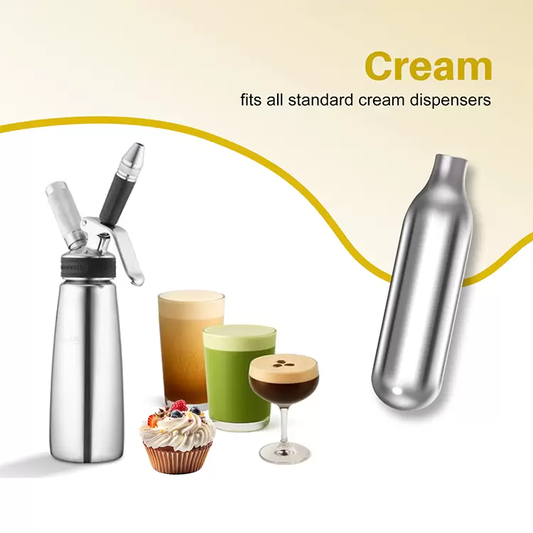 YOURAINDA 8g Standard Food-Grade Whipped Cream Chargers - 50 Pcs/Box (1-12 Box Bundles) | Universal N2O Cartridges - Image 6
