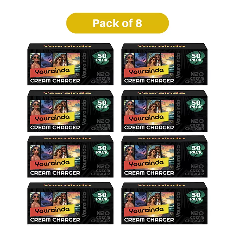 YOURAINDA 8g Standard Food-Grade Whipped Cream Chargers - 50 Pcs/Box (1-12 Box Bundles) | Universal N2O Cartridges - Image 8